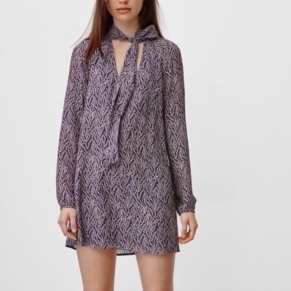 Aritzia Dresses & Skirts - Talula Tie Neck Mini Dress